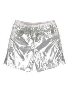 Doublet embroidered-motif laminated shorts - Metallic