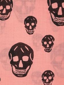 Alexander McQueen skull-print wool scarf - Oranje