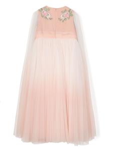 MAISON AVA Ellie floral-embroidered tulle dress - Roze