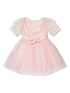 IAME floral-appliqué tulle dress - Roze