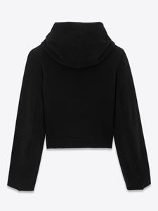 Saint Laurent Cropped hoodie - Zwart