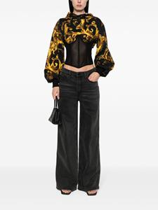 Versace Jeans Couture Watercolor Couture-print hoodie - Zwart