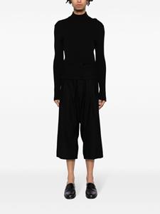 Yohji Yamamoto drop-crotch cotton trousers - Zwart
