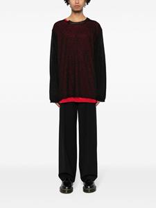 Yohji Yamamoto linen-blend sweatshirt - Zwart