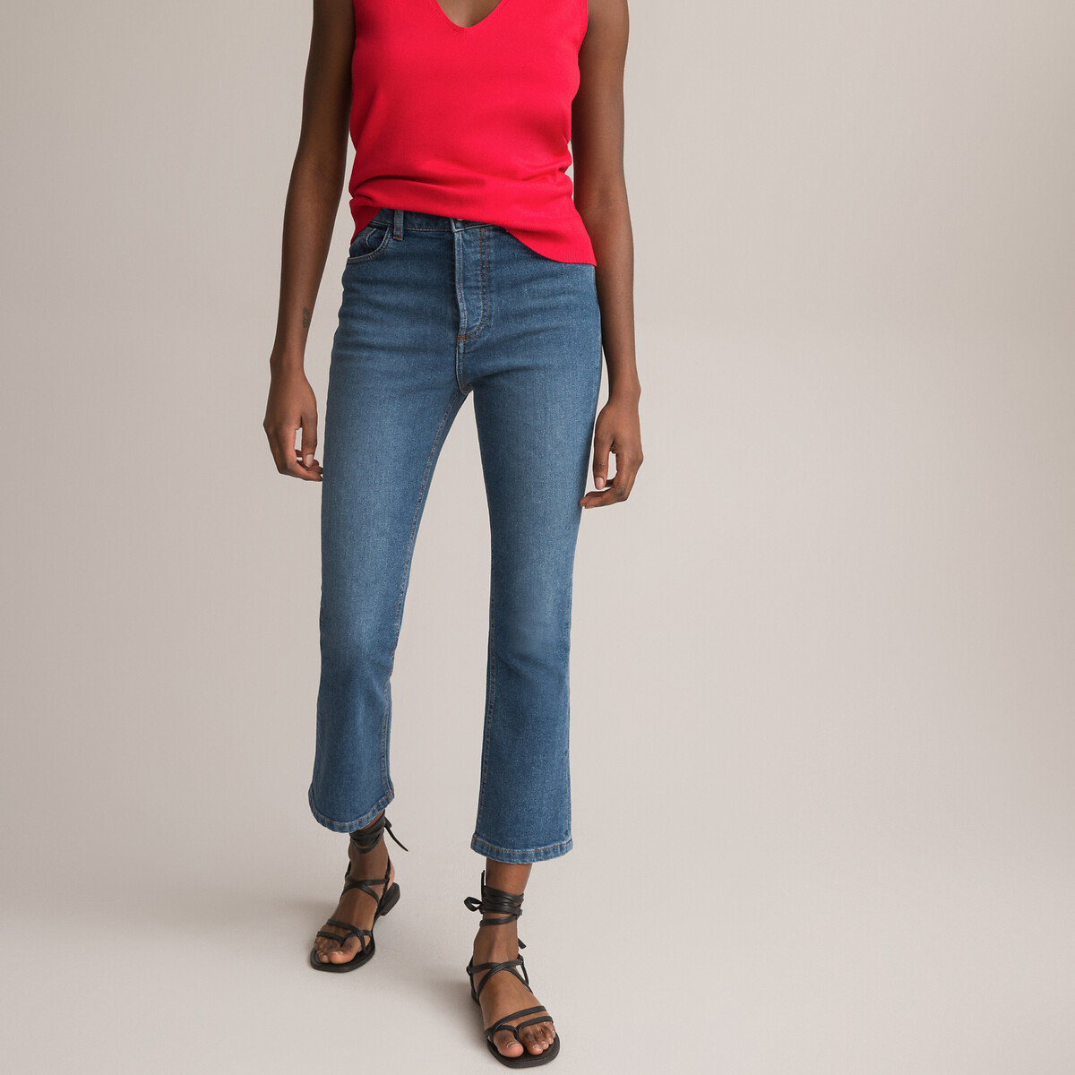 LA REDOUTE COLLECTIONS Kick flare jeans met hoge taille