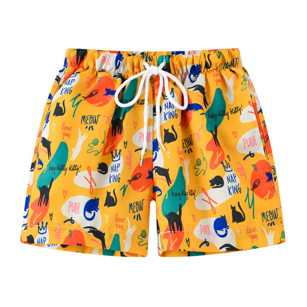 TBkids Boy's Spring and Summer Casual Shorts Fashion Print  beach Shorts