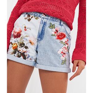 Joe browns Short in jeans met bloemen