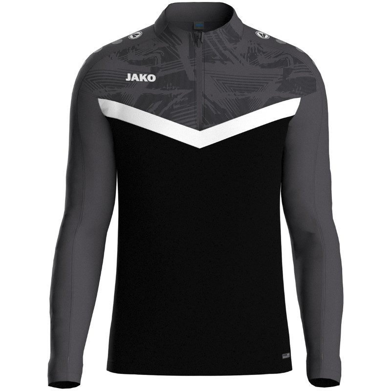 JAKO Iconic 1/4-Zip Sweatshirt 801 - schwarz/anthrazit