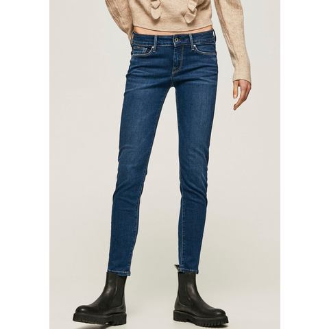Pepe Jeans Skinny-fit-Jeans "SOHO", im 5-Pocket-Stil mit 1-Knopf Bund und Stretch-Anteil