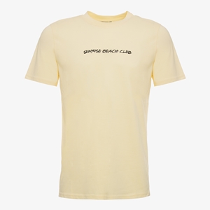 Unsigned heren T-shirt met backprint beige