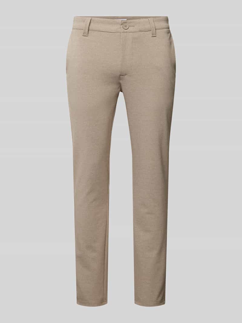 Only & Sons Slim fit stoffen broek in gemêleerde look, model 'MARK'