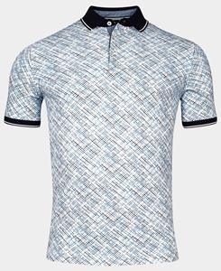 Baileys Polo korte mouw poloshirt pique allover print 415271/66