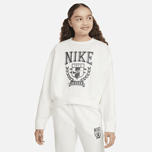 Nike Girls Collegiate Fleece Crop Crew Sweatshirt
