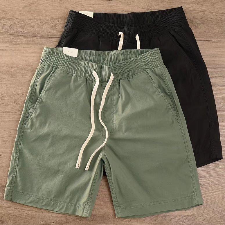Zhuoneng Clothing Summer Thin Shorts Men's New Elastic Waist Drawstring Elastic Quick-Drying Beach Loose Casual Cropped Pants Sports Pants