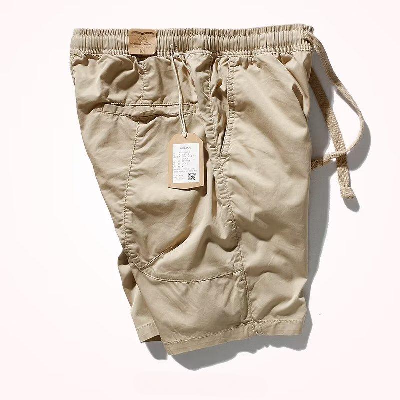 Zhuoneng Clothing Men's Shorts Fashion Trend Retro Easy Matching Loose Straight Cargo Fifth Pants Casual Pants Trendy Men
