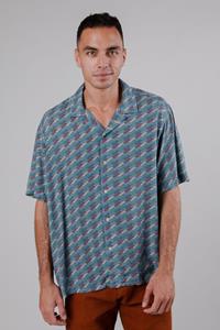 Brava Fabrics Herren vegan Shirt Aufblasbar Aloha Blau