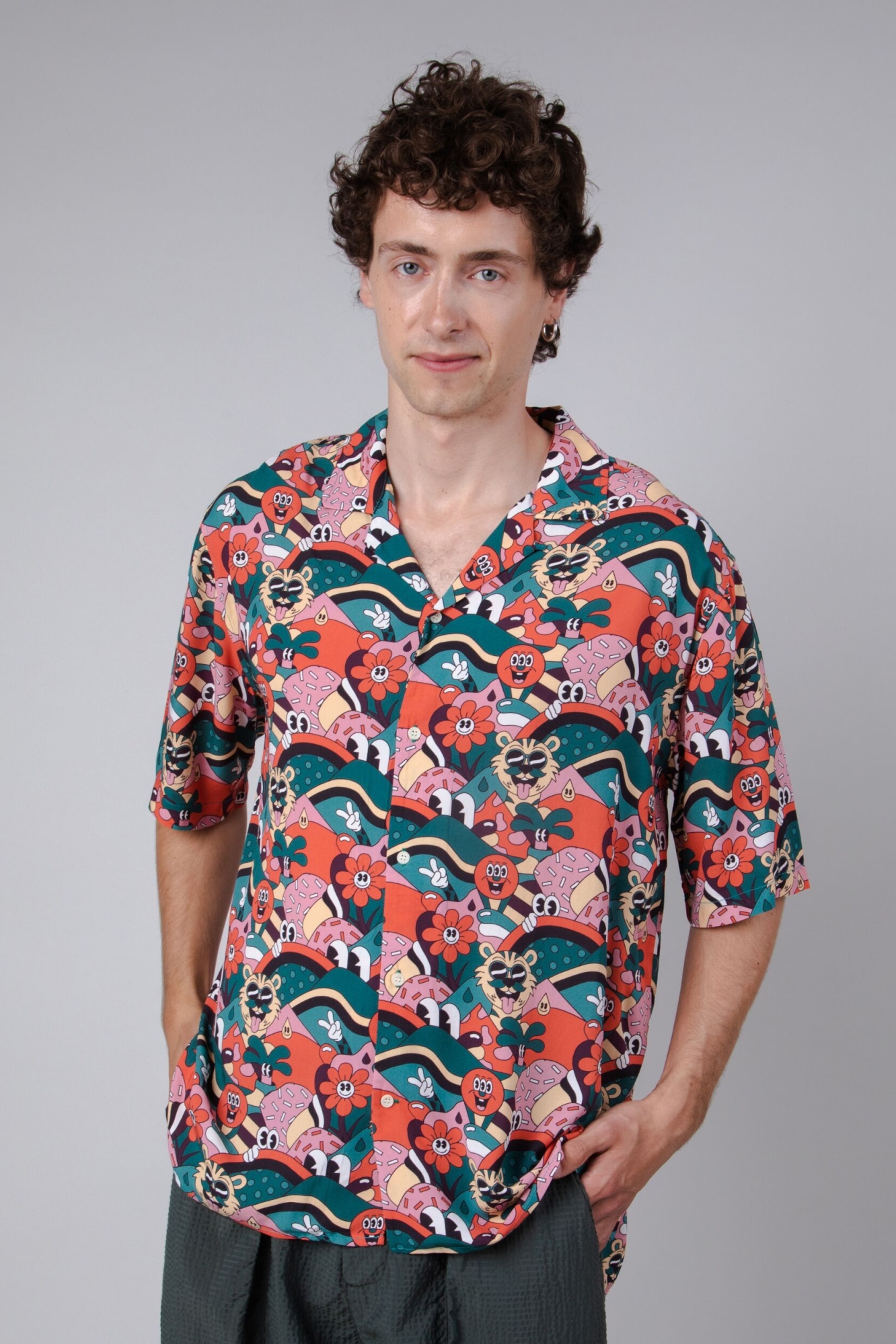 Brava Fabrics Herren vegan Shirt Yeye Weller Aloha Rot