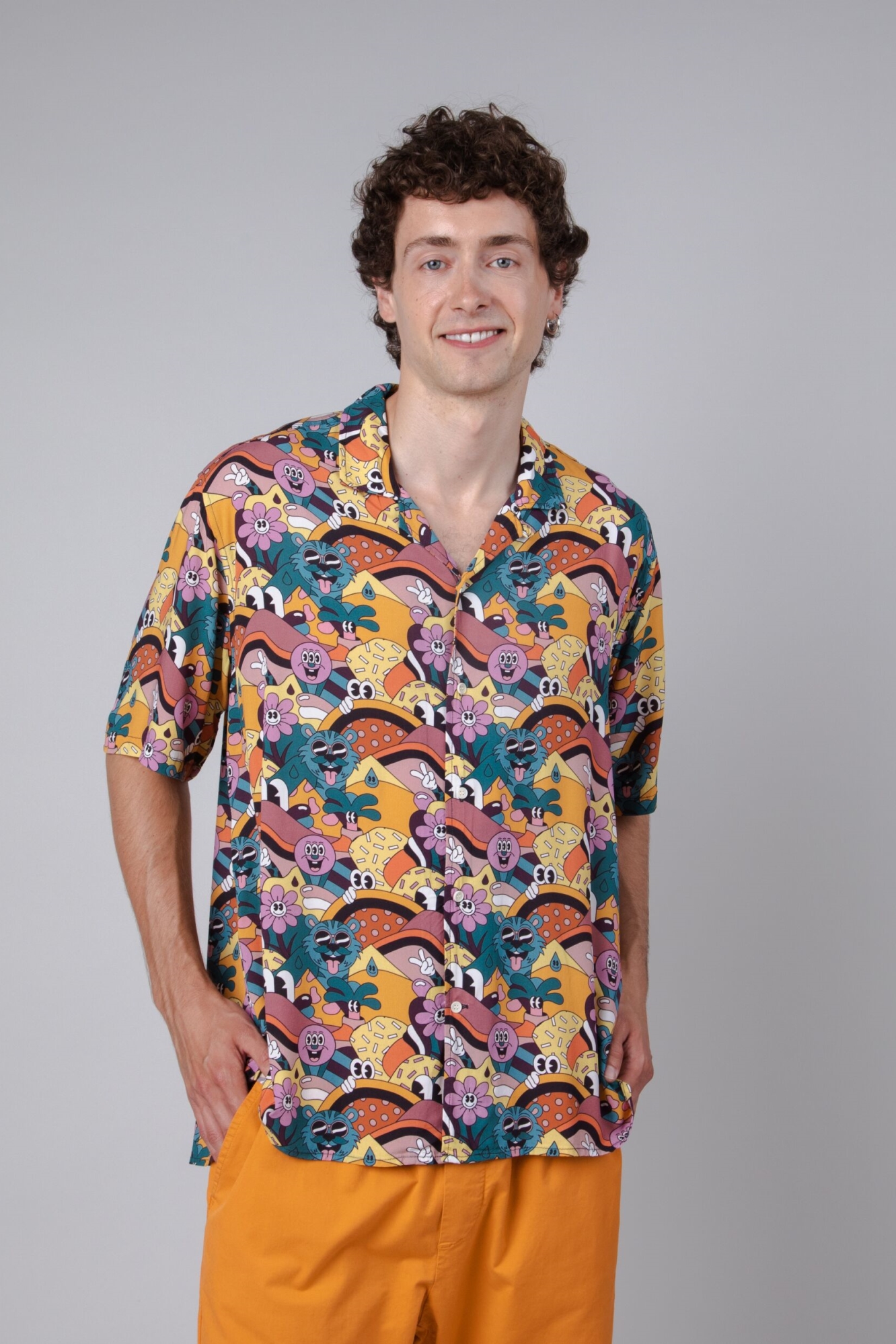 Brava Fabrics Herren vegan Shirt Yeye Weller Aloha Gelb