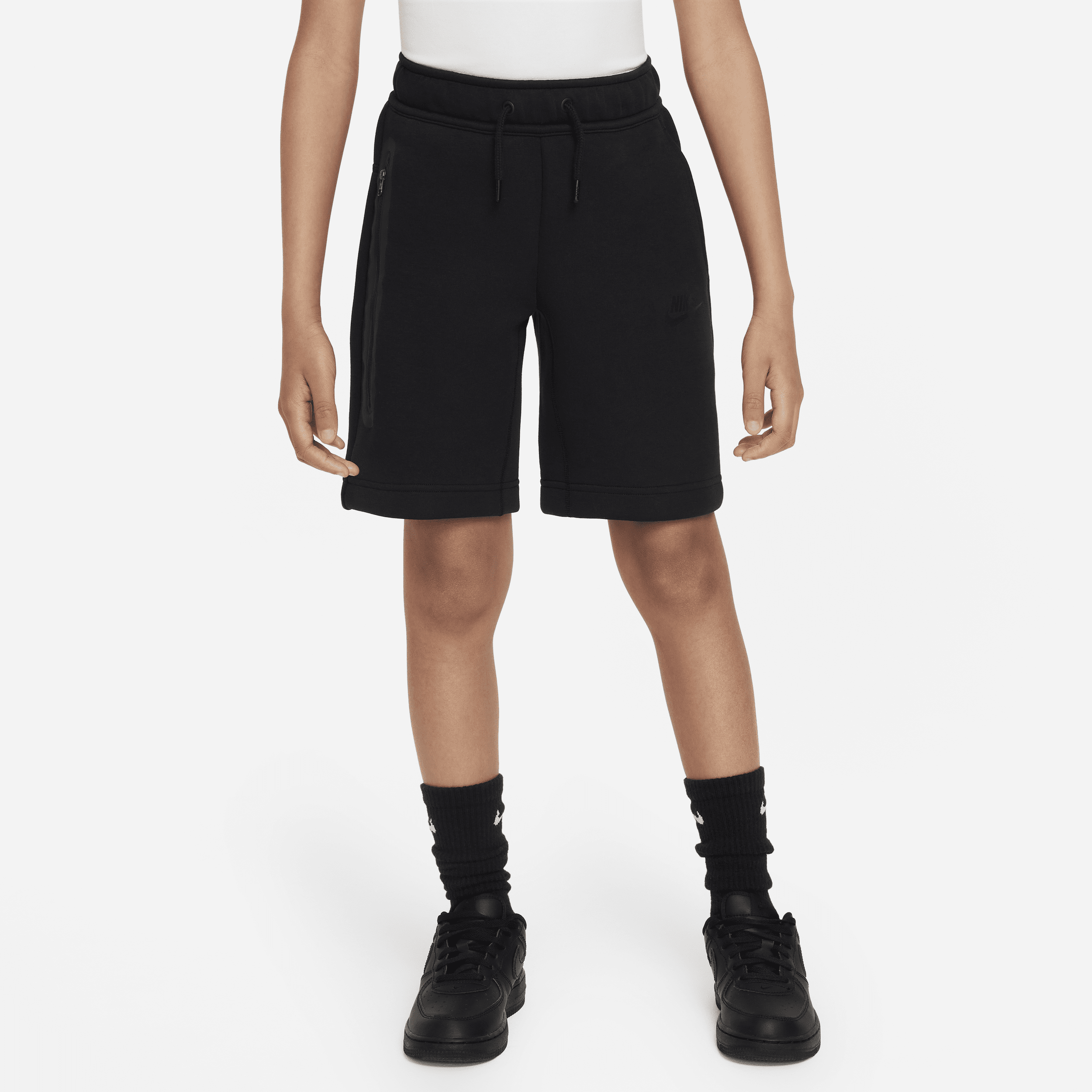 Nike Tech Fleece jongensshorts - Zwart