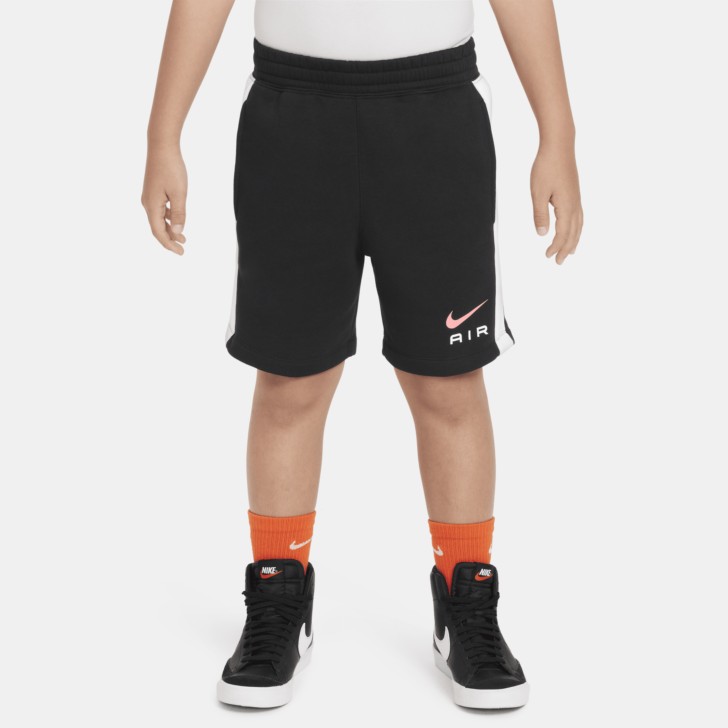 NIKE Sportswear Air Fleece Shorts Jungen 010 - black/white