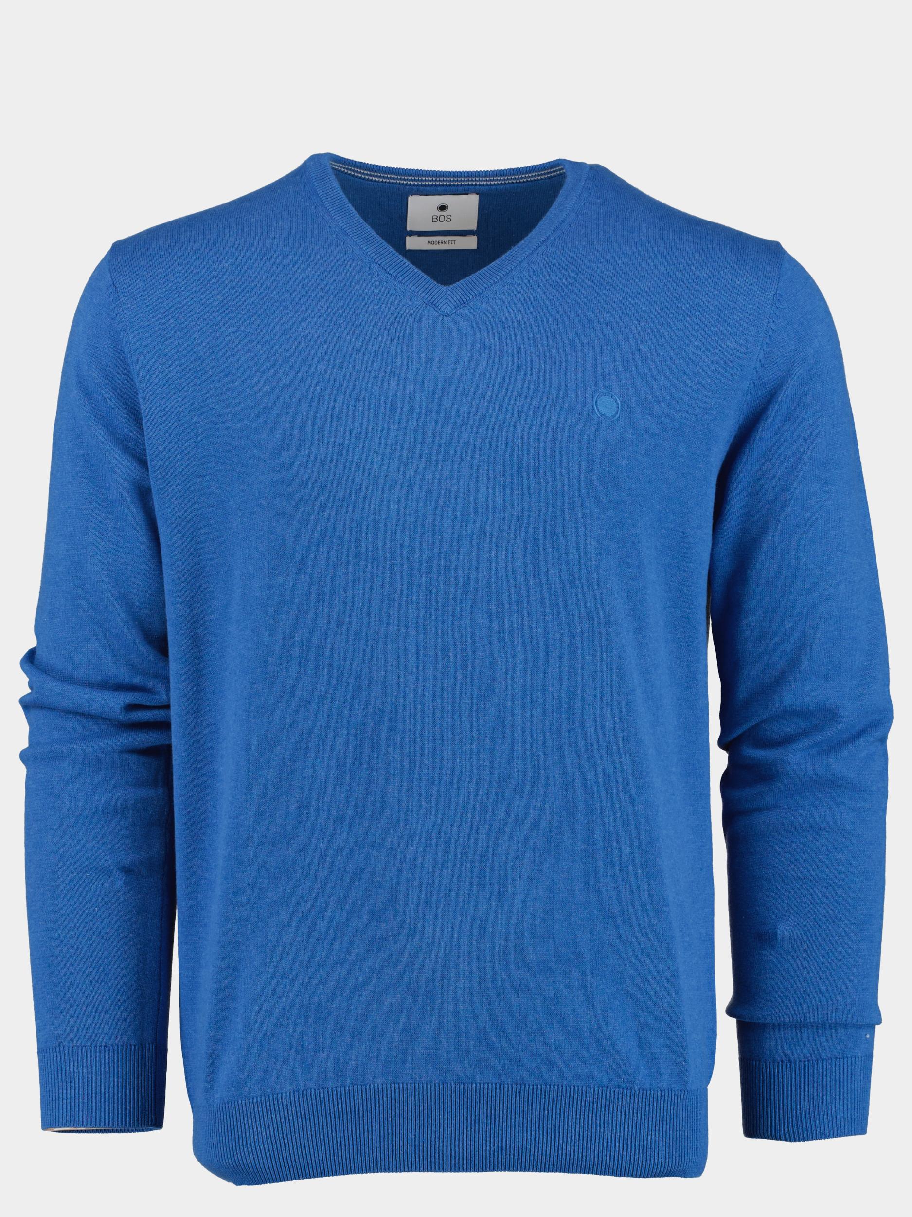 Bos Bright Blue Pullover vince v-neck pullover flat kn 24105vi01bo/240 blue