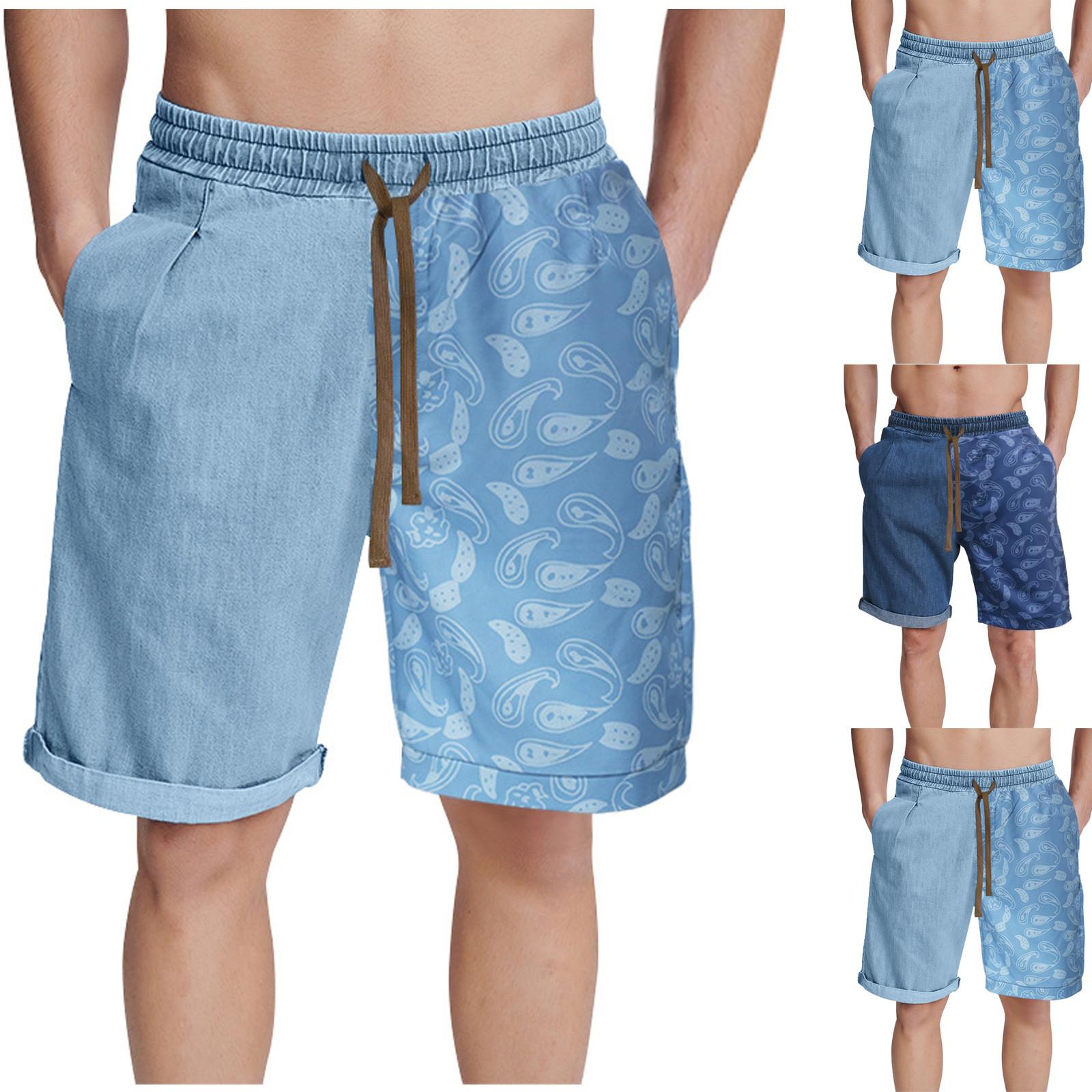 Bilibili Men's Knitted Textured Drawstring Elastic Loose Casual Shorts
