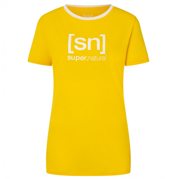 Super.Natural  Women's The Essential Logo Tee - Merinoshirt, geel