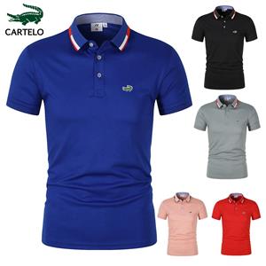 CARTELO 2024 Embroidery Summer Polo Shirt Men High Quality Men's Short Sleeve Breathable Top Business Casual Polo-shirt for Men