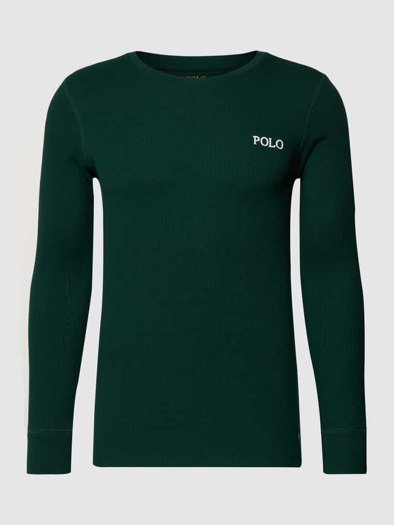 Polo Ralph Lauren Underwear Shirt met lange mouwen en labelstitching, model 'CREW'