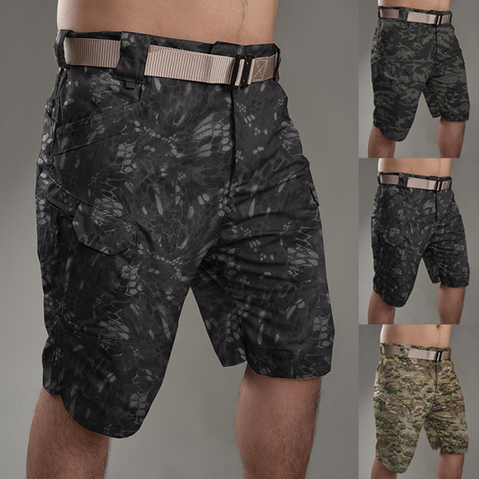 Newstar Men's Summer Outdoors Casual  Multi-pocket Camouflage Overalls Plus Size Sport Shorts Pants
