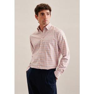 seidensticker Businesshemd Regular Regular Langarm Button-Down-Kragen Karo