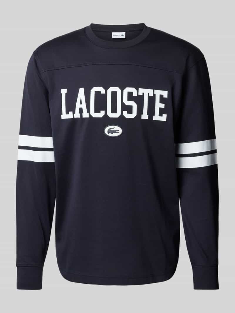 Lacoste Classic fit shirt met lange mouwen en labelprint