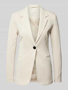 Kaffe Blazer met paspelzakken in effen design