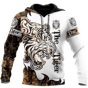 ETST 07 Fashion Spring Autumn Animal Hoodies White Tiger Skin 3D All Over Printed Men's Sweatshirts Unisex Pullover Casual Jacket 6XL