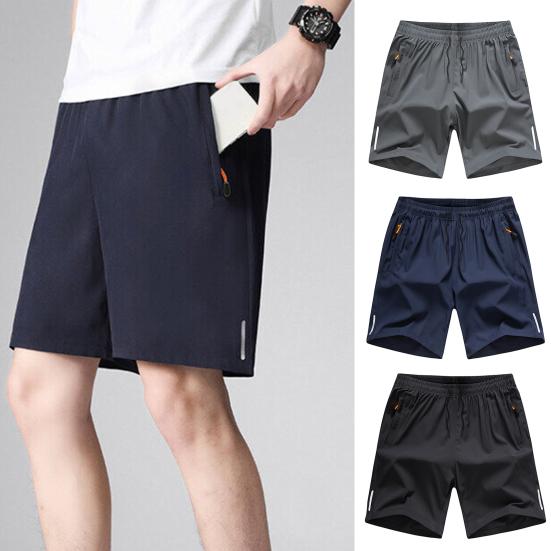 Jiawei Casual shorts Trendy ademende effen kleur casual shorts heren zomer strand casual korte broek fitnessbroek dagelijkse vrije tijd