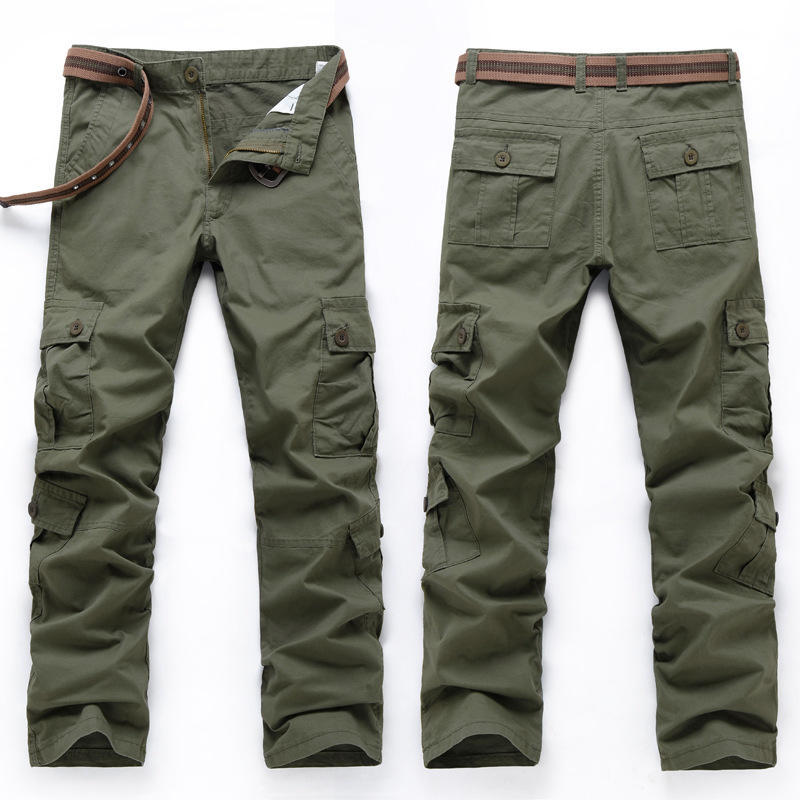AABB 2024 New Men's Cargo Pants with Multiple Pockets, Loose Straight Leg Outdoor Work Pants, Large Size Military Pants for Men