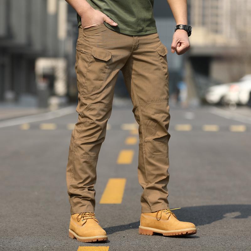 JunChengMY 2024 New Tactical Long Pants Men's Outdoor Work Pants Straight Leg Training Pants Casual Pants