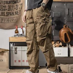 Technology flow 2024 New Multi Pocket Men's Work Pants Fashion Loose Casual Wear Resistant Labor Protection Work Pants