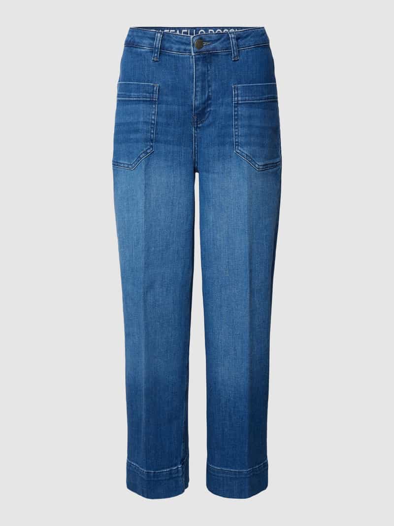 RAFFAELLO ROSSI Wide leg jeans met persplooien, model 'MIRU'