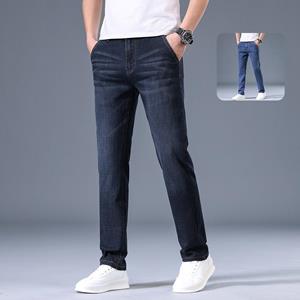 Cream of the crop Summer thin section jeans men loose comfortable trousers business casual hundred stretch straight trousers