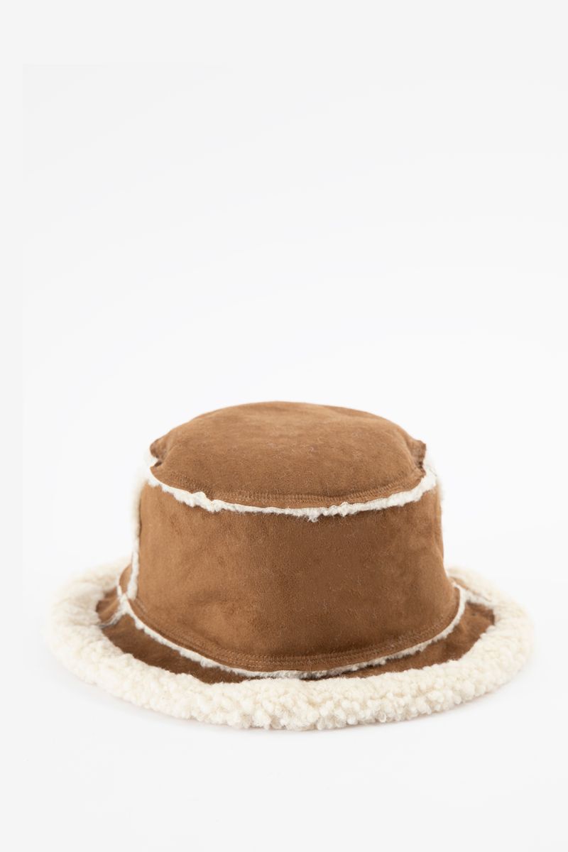 Sissy-Boy Bruine Shearling Bucket Hat