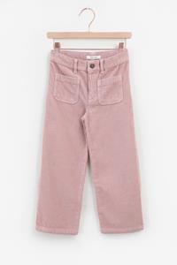 Sissy-Boy Vergrijsd Roze Ribcord Culotte Met Patch Pockets