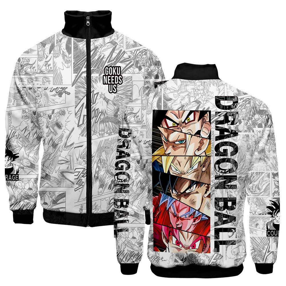TOP COOL FASHION NIEUWE collectie mode unisex casual anime bedrukte opstaande kraag hoodies rits sweatshirt outdoor sport hoodie jassen