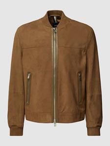 BOSS Lederjacke Herren Blousonjacke aus Veloursleder MALBANO3