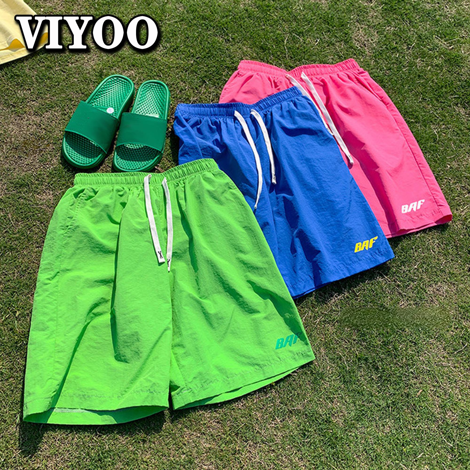 VIYOO Heren Y2K-shorts 2023 Zomer Amerikaanse trend Los, sneldrogend Strandsportshorts Fitness Kleur Vintage Informeel Basketbal Heren