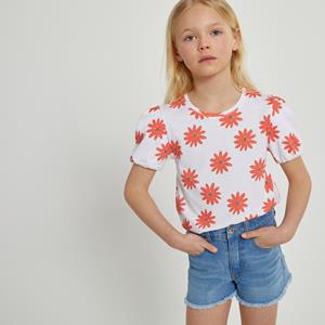 LA REDOUTE COLLECTIONS T-shirt met ronde hals en bloemenprint