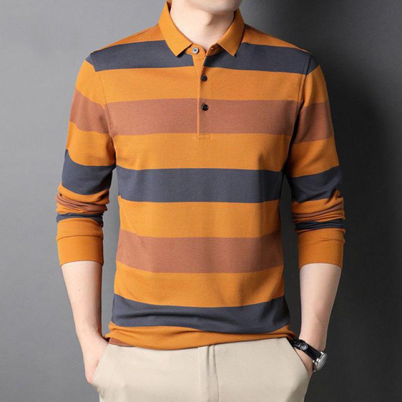 Haojun Poloshirt voor heren met kraag en mode-pullover met knopen, dagelijks entertainment en thuisgebruik herenpoloshirt met lange mouwen.