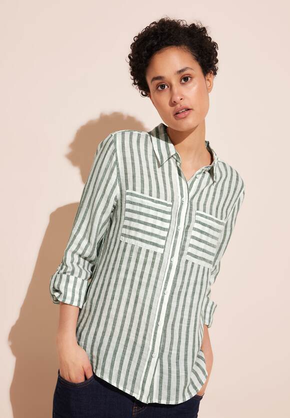 STREET ONE Blusenshirt LS_Striped shirtcollar blouse
