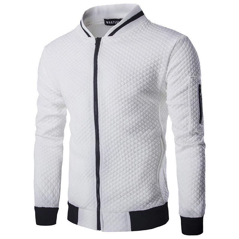 Cozyoutfit Geruite Trui Vest Heren Sport Casual Trui Mode Jas Rits Shirt