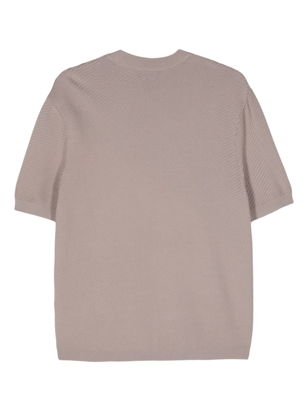 Emporio Armani colour-block knitted T-shirt - Beige